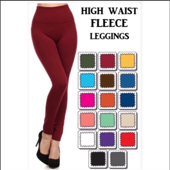 LEGGINGS BLACK FLEECE NWT - Picture 2 of 2